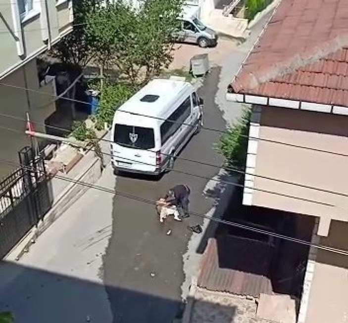 Kocaeli'de sokak ortasında eşini darbeden şahıs tutuklandı