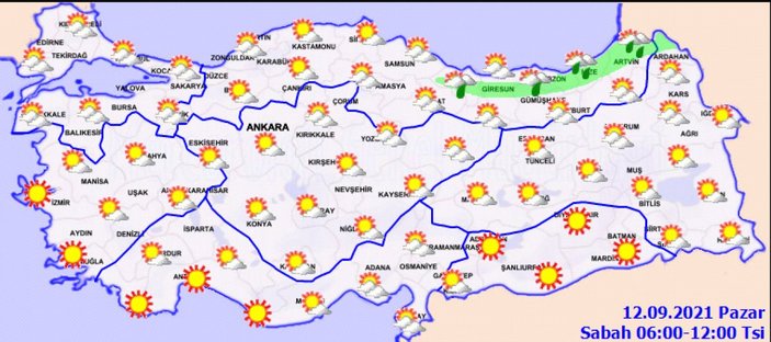 12 Eylül 2021: Bugün hava nasıl olacak?