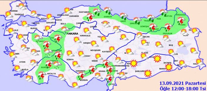 13 Eylül 2021: Bugün hava nasıl olacak?