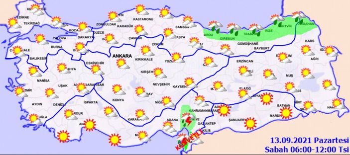13 Eylül 2021: Bugün hava nasıl olacak?