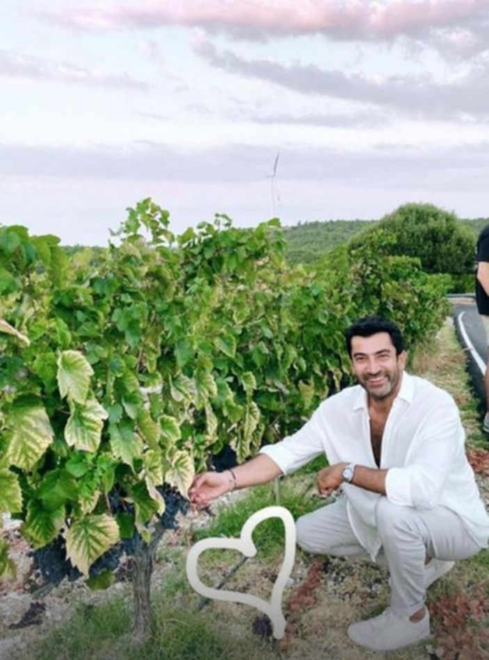 Sinem Kobal köy hayatını paylaşmaya doyamıyor! Kenan İmirzalıoğlu üzüm bağında...