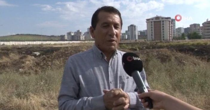 i Ankara'da yıldırım düşen boş arazide yangın çıktı