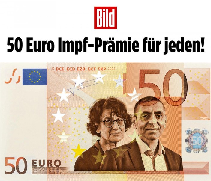 Alman basınından, tam aşılı olanlara 50 euro verilsin çağrısı