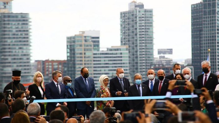 Cumhurbaşkanı Erdoğan, New York'ta Türkevi Binası'nın açılışı töreninde