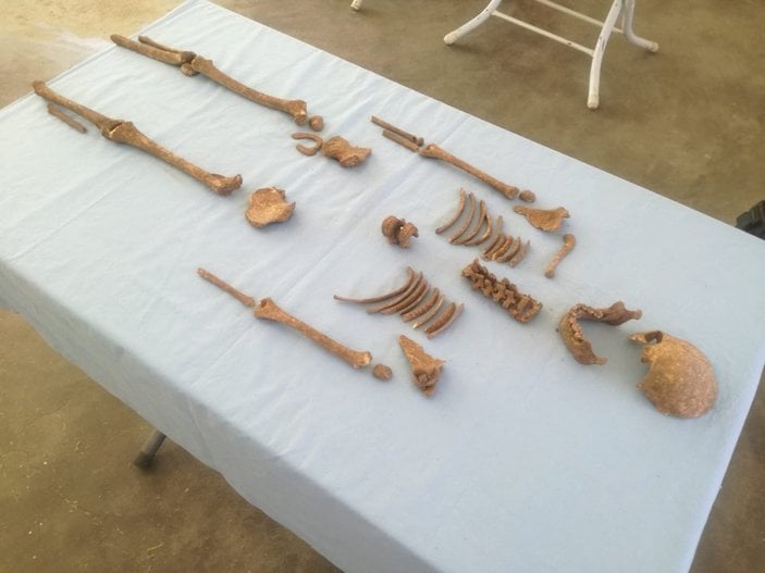 Kahramanmaraş'ta 600 yıl öncesine ait olan çocuk iskeleti tespit edildi