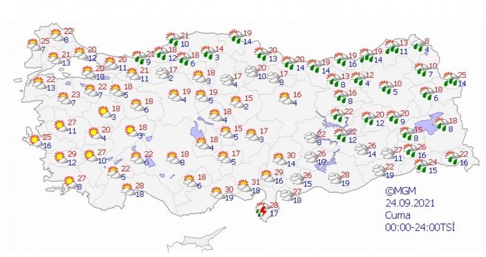 Türkiye soğuk ve yağışlı havanın etkisi altında