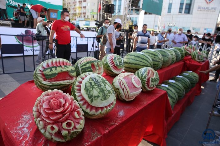 Diyarbakır'da karpuz festivalinin birincisi: 45 kilo 500 gram