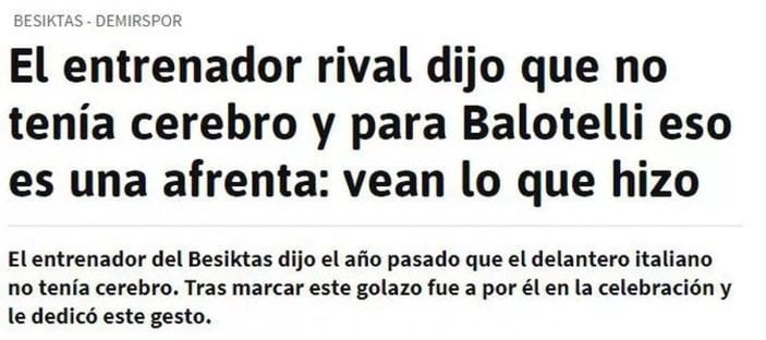 Balotelli'nin yaptığı hareket dünya basınında manşet oldu