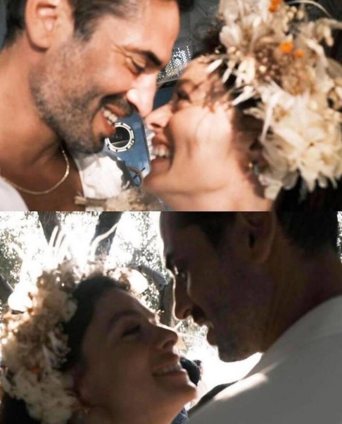 Özge Özpirinçci ile Burak Yamantürk'ün nikah fotoğrafları