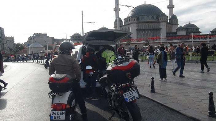Taksim’de trafik denetimi uygulandı