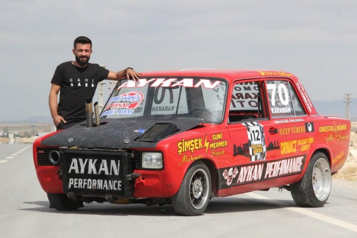 Karaman'da 20 yıl sonra bulduğu aracını modifiye ederek yarışlara katıldı