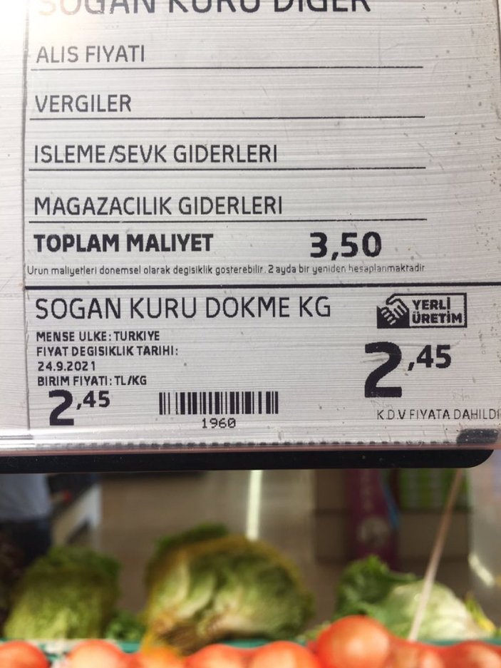 Zincir marketlerde sebzeler toplam maliyetin altına satılıyor iddiası