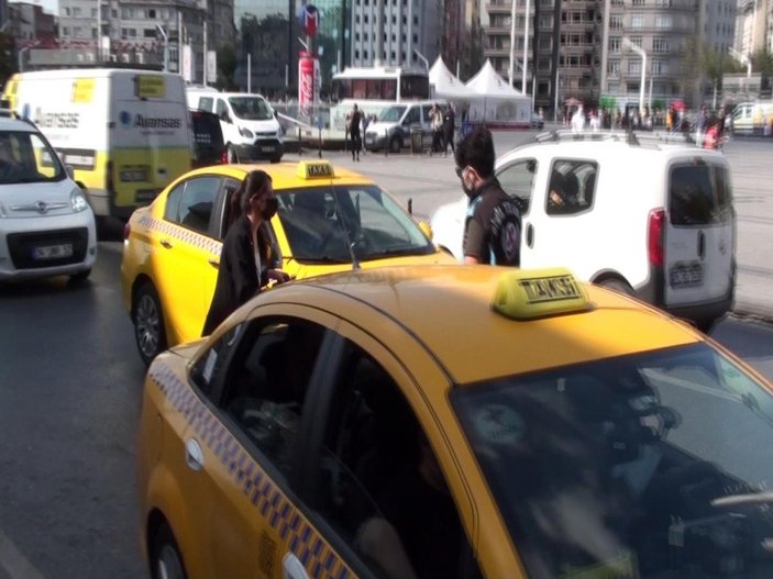 Taksim'de taksiciden 'uzak mesafe' bahanesi