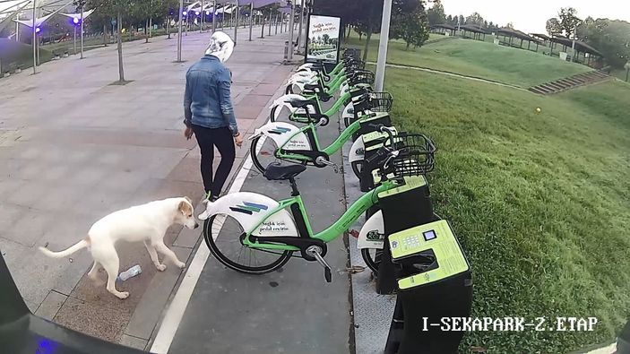 İ Kocaeli'deki şahıs, kiralık bisikletlerin tekerlerini patlattı