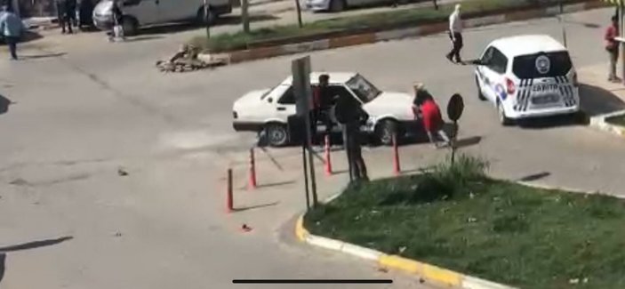 Zonguldak'ta tartıştığı kadının üzerine otomobilini sürdü