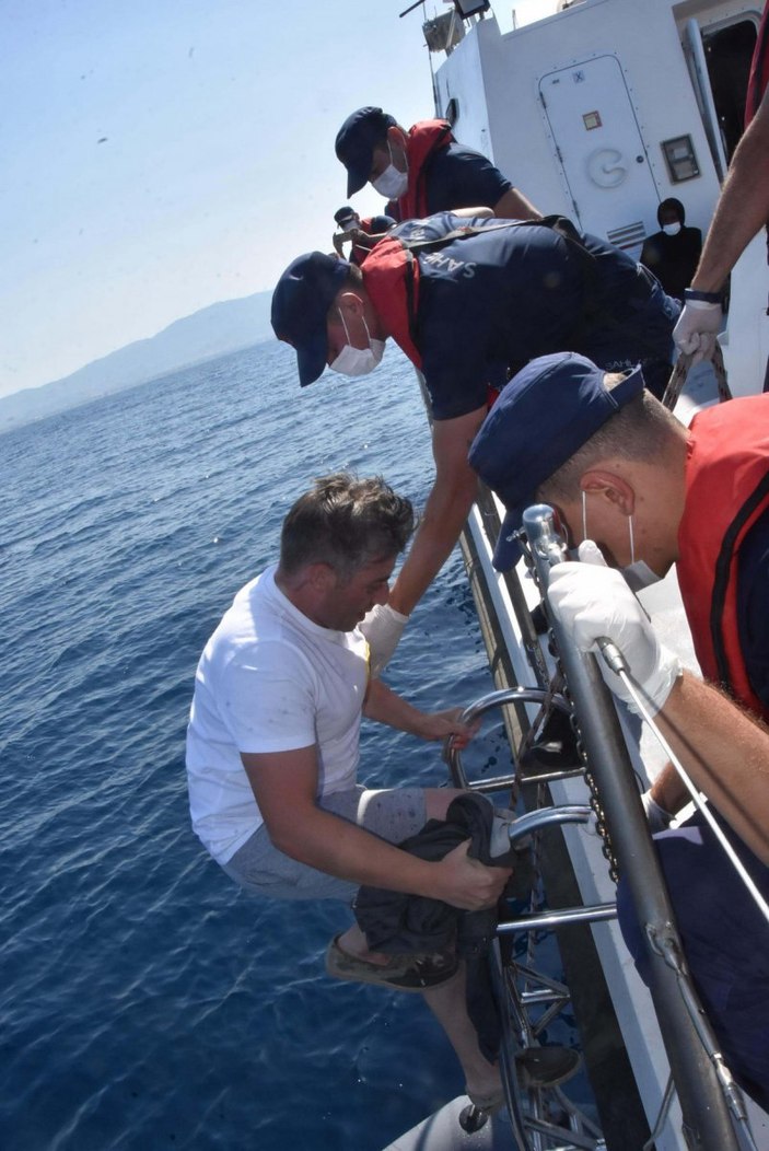 Aydın'da lastik botla bulunan şahısların FETÖ'den arandığı belirlendi
