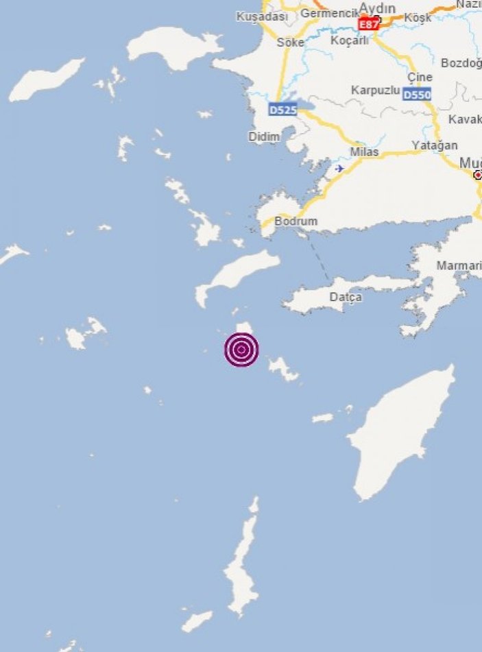 Datça açıklarında 3 ayrı deprem