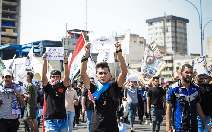 Irak'ta halk, Ekim 2019 olaylarının 2'nci yılında meydanlara döküldü
