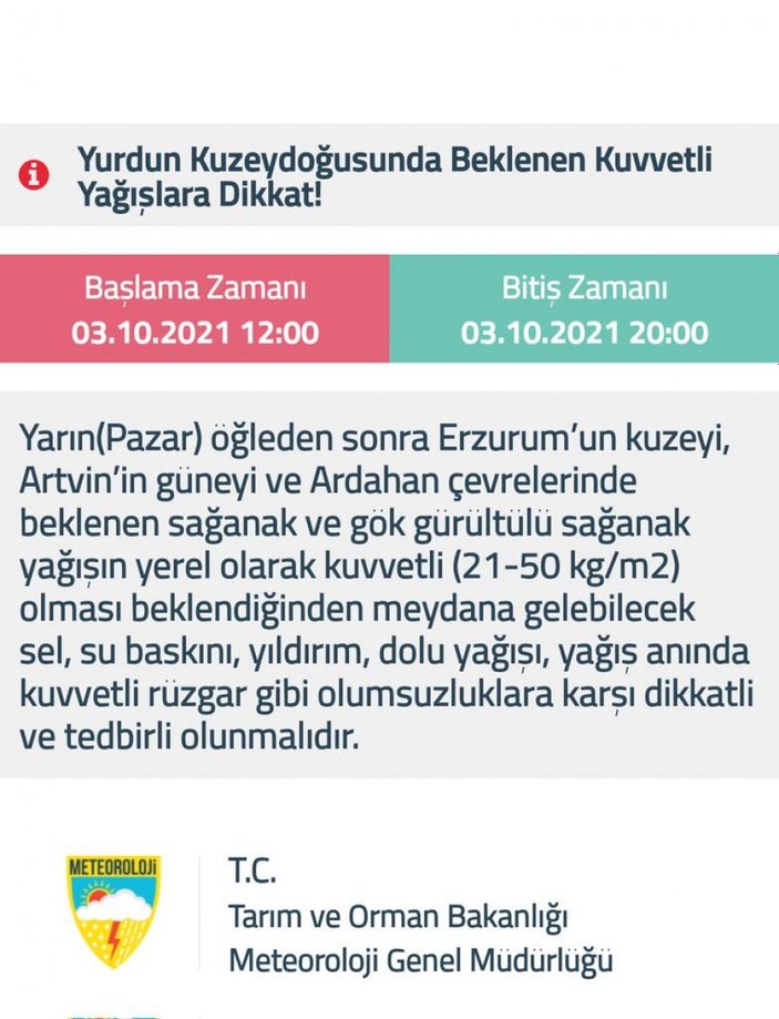 Meteoroloji'den Doğu Karadeniz'e sel ve su baskını uyarısı