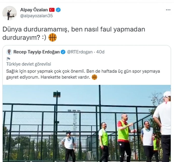 Cumhurbaşkanı Erdoğan, basketbol oynadığı görüntüleri paylaştı