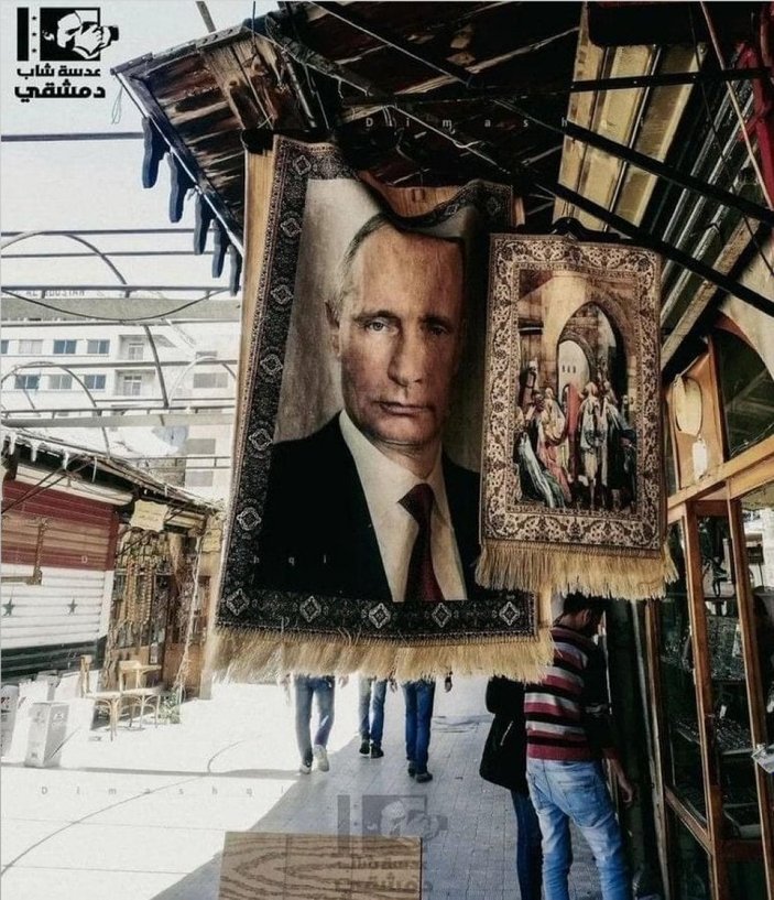 Şam'da Putin desenli kilim