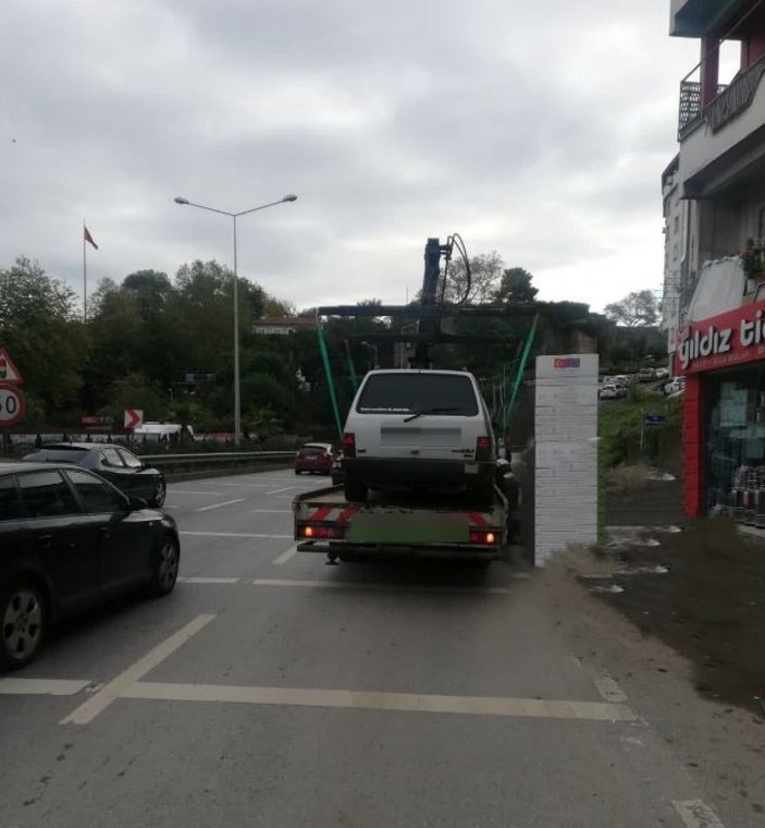 Trabzon'da egzozlu araç trafikten men edildi
