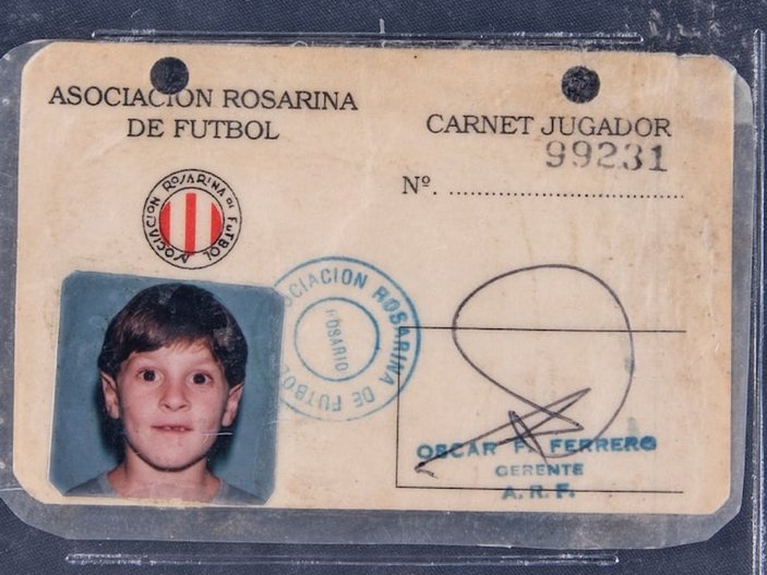 Lionel Messi'nin çocukluk lisansı açık artırmada
