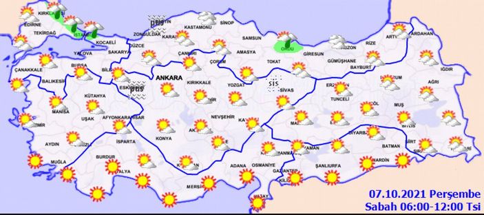 7 Ekim 2021: Bugün hava nasıl olacak?