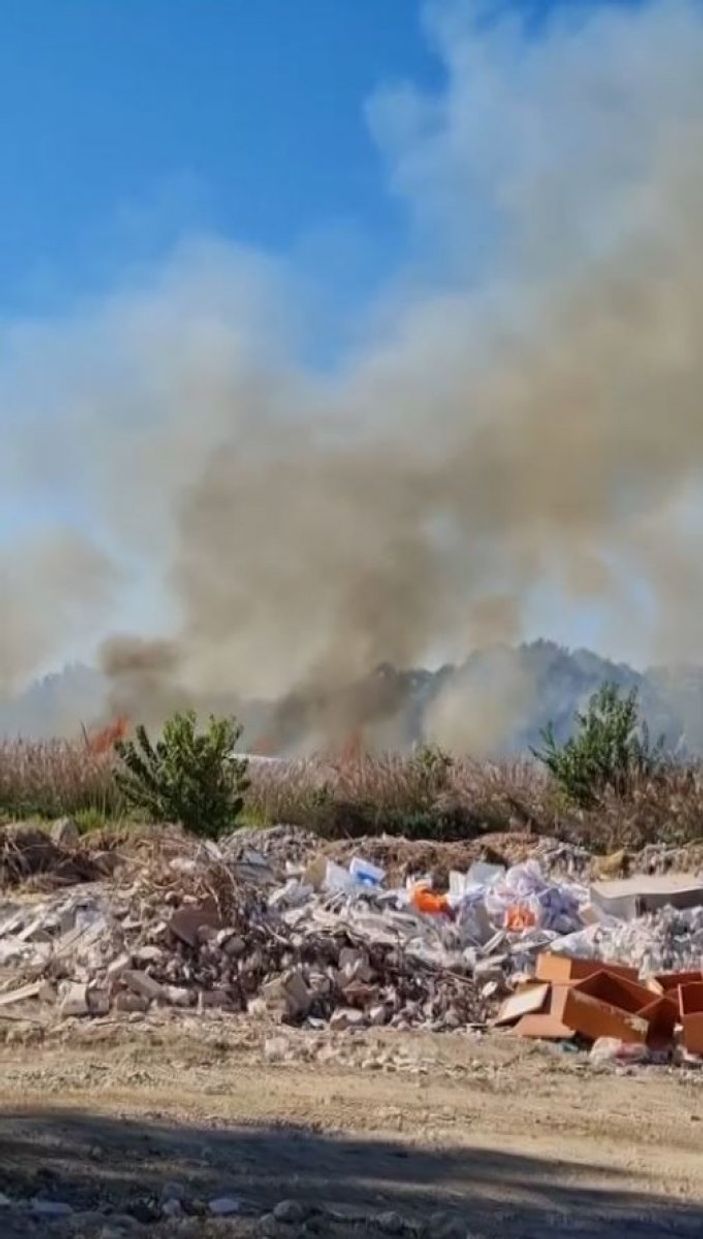 i Antalya'da sazlık alanda çıkan yangın kontrol altına alındı
