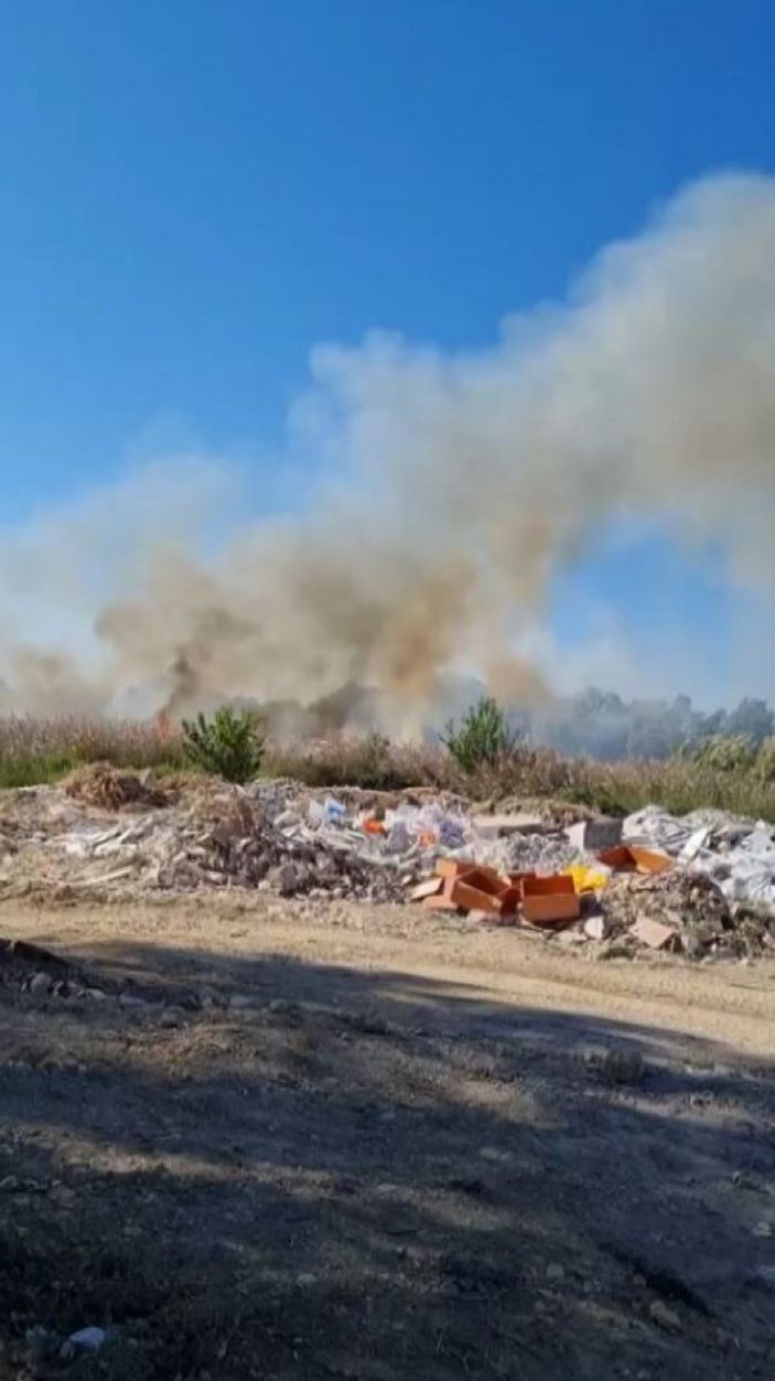 i Antalya'da sazlık alanda çıkan yangın kontrol altına alındı