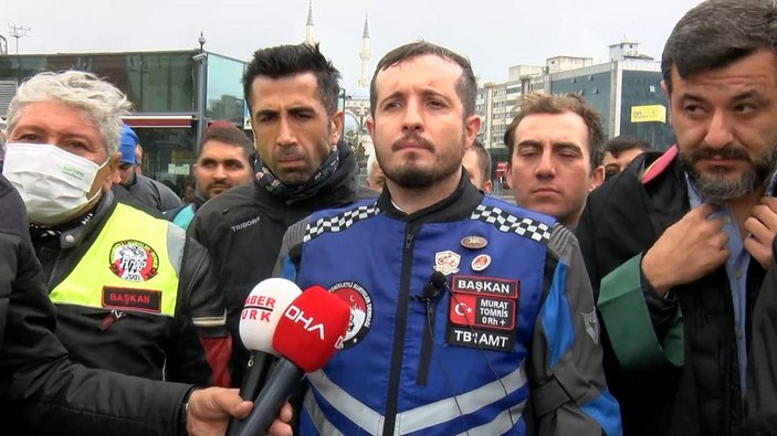 İstanbul Adliyesi önünde motokurye eylemi: Hız puanlaması kaldırılsın