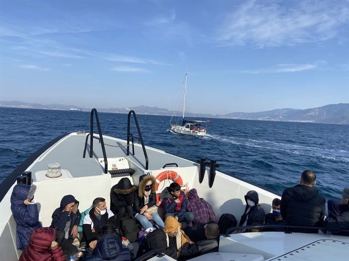 Bodrum açıklarında 25 kaçak göçmen yakalandı