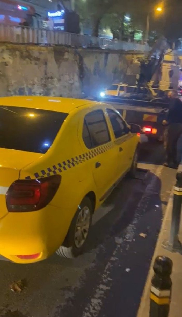 Beyoğlu'nda tespit edilen korsan taksi, 60 gün trafikten men edildi