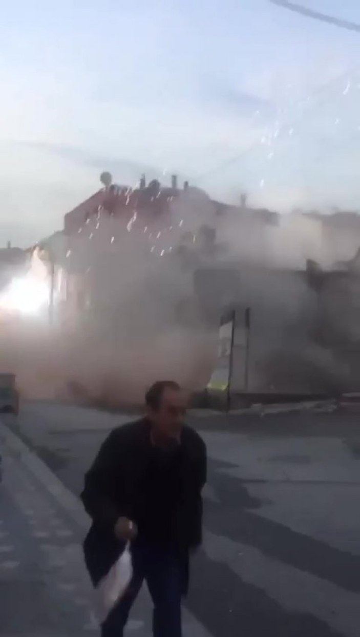 Kocaeli'de bina yıkımı sırasında patlamalar yaşandı