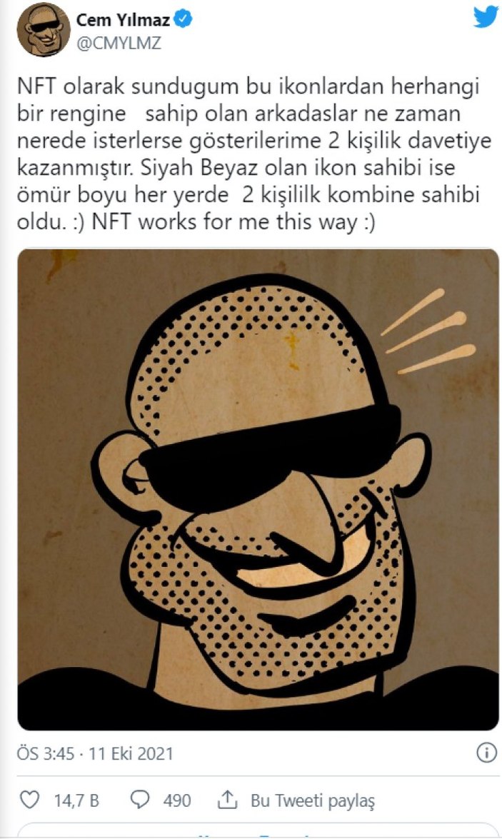 Cem Yılmaz'ın keyfi yerinde! 3 NFT'si o fiyata satıldı