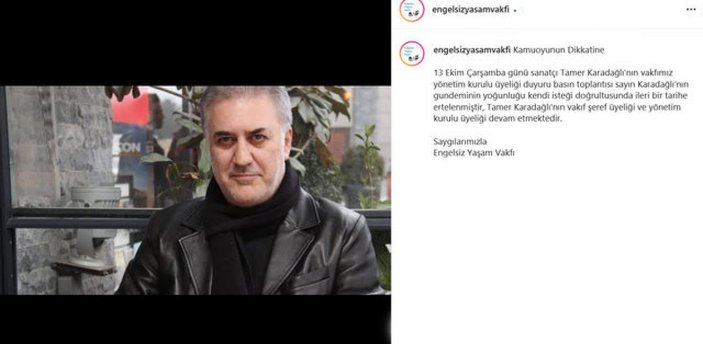 Tamer Karadağlı'nın katılacağı organizasyon iptal edildi