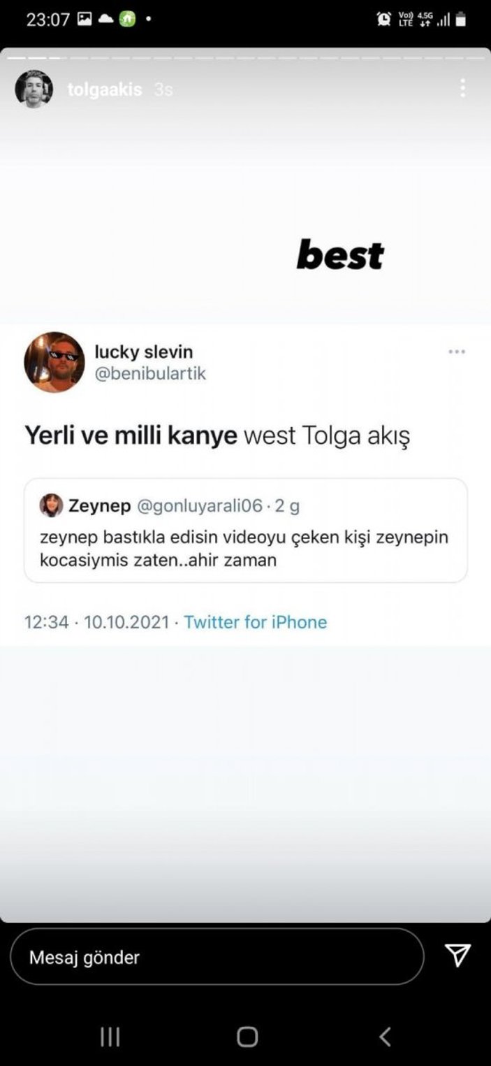 Edis ile dansı olay olmuştu! Zeynep Bastık'ın eşi Tolga Akış gelen mesajlarla böyle dalga geçti