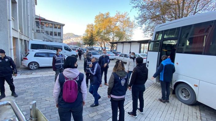 Zonguldak'ta Çekirge Operasyonu’nda şüpheliler adliyeye sevk edildi