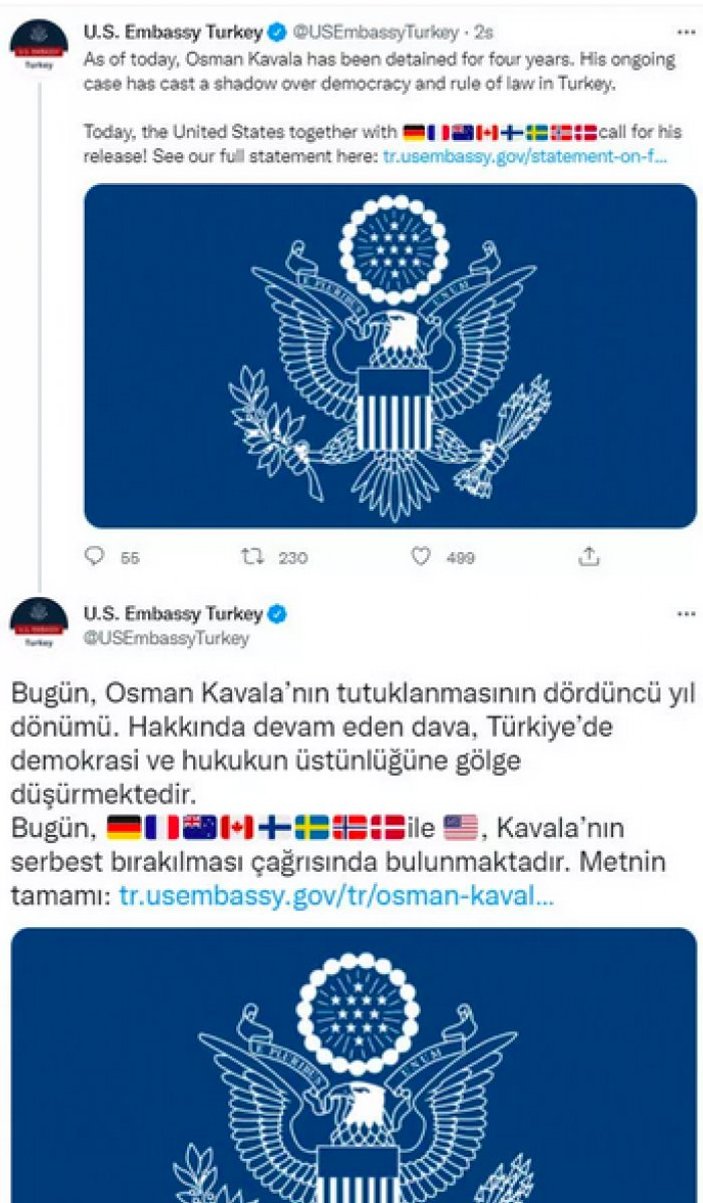 10 ülke Osman Kavala için tahliye istedi