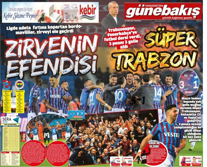 Trabzon basınından derbi manşetleri