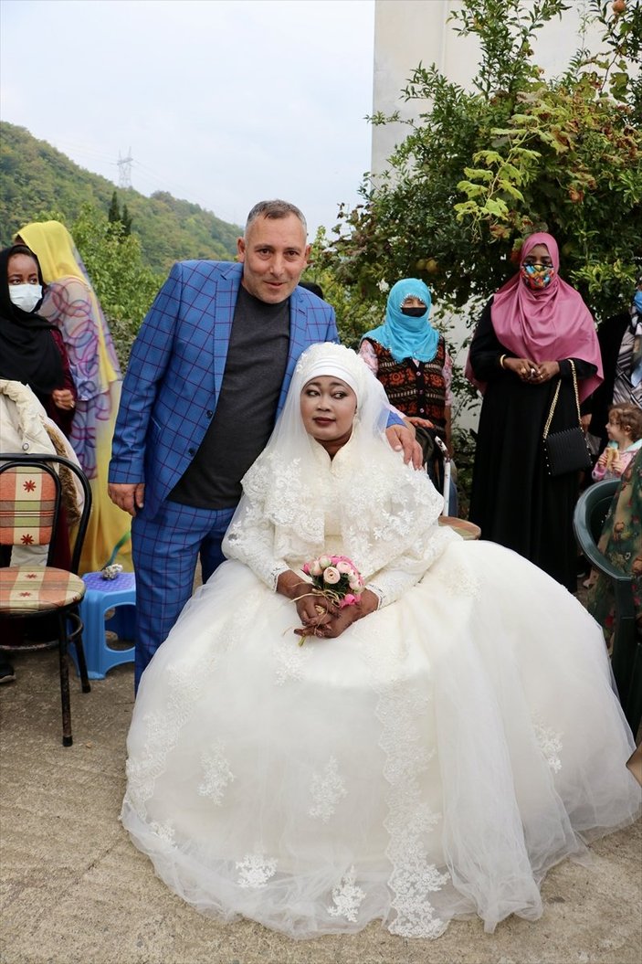 Trabzonlu vatandaş, Sudanlı Aisha ile dünyaevine girdi