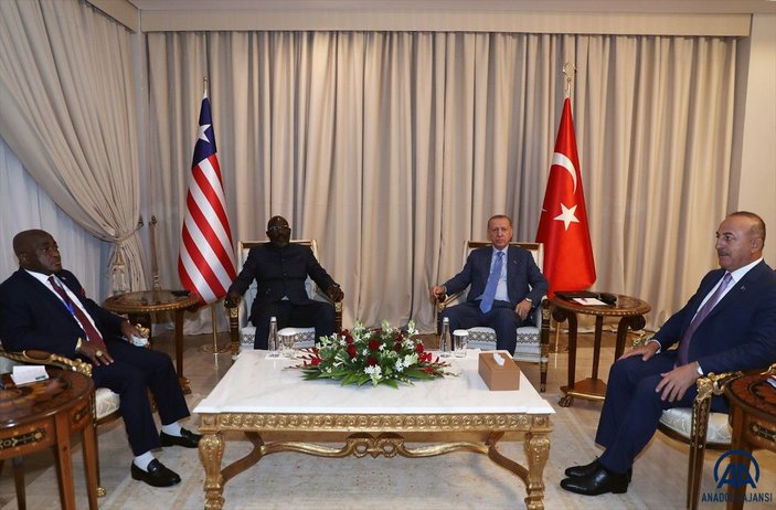 Cumhurbaşkanı Erdoğan, Liberya Devlet Başkanı Weah ile görüştü