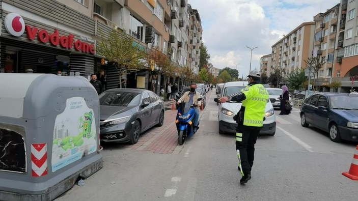 Bursa'da motosiklet sürücülerine yönelik denetim gerçekleştirildi