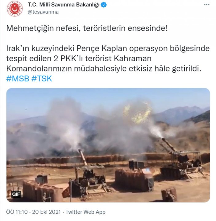 Pençe Kaplan bölgesinde 2 PKK'lı terörist yakalandı