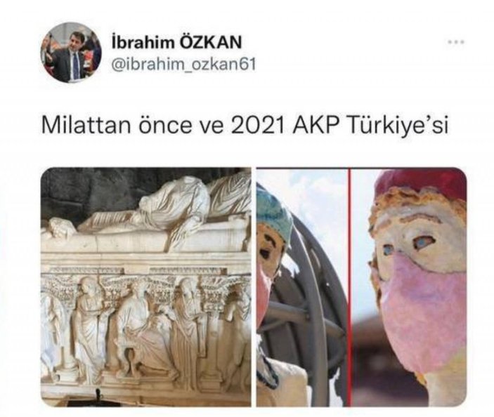 İyi Partili İbrahim Özkan Merkezefendi'deki heykelleri AK Parti yaptırdı sandı