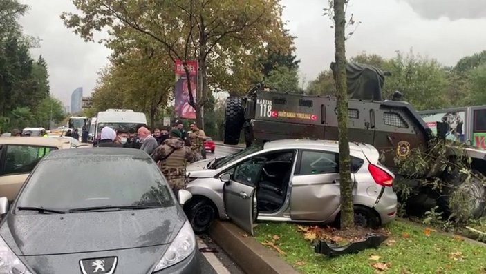 Sarıyer'de zincirleme kaza: Özel harekat aracı da var