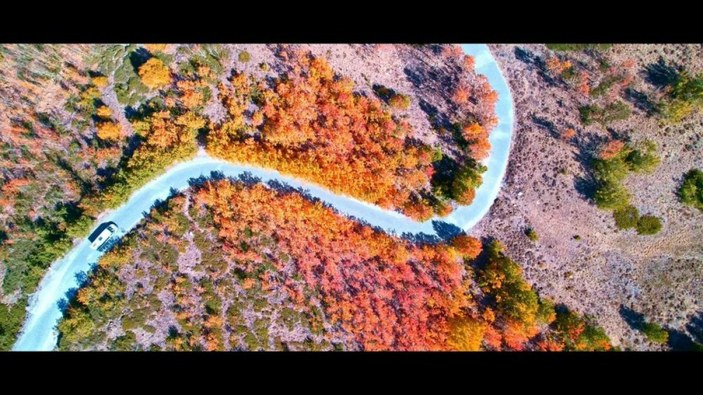 Nemrut Krater Gölü'nden sonbahar manzaraları