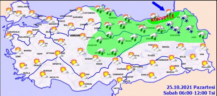 25 Ekim 2021: Bugün hava nasıl olacak?