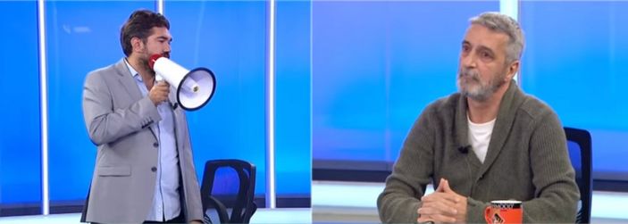 Rasim Ozan Kütahyalı canlı yayına megafonla çıktı