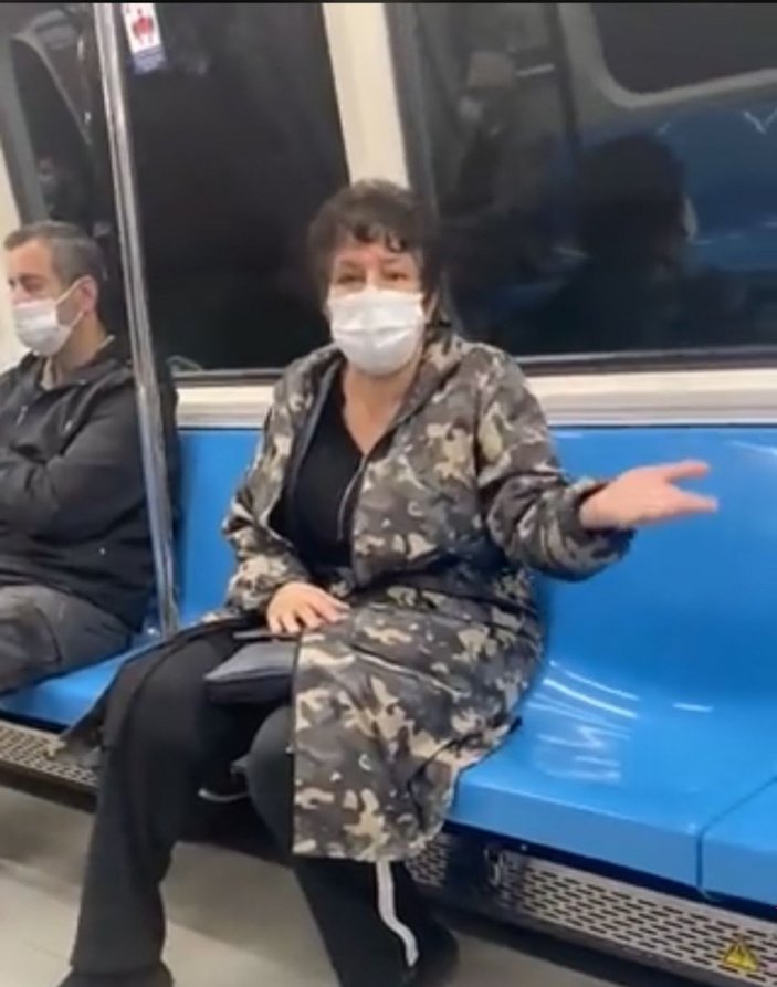 Almanya'da yaşayan Türk kadının metroda maske tartışması
